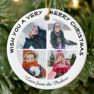 Décoration En Céramique Parties scintillant verte Script 4 Collage photo N