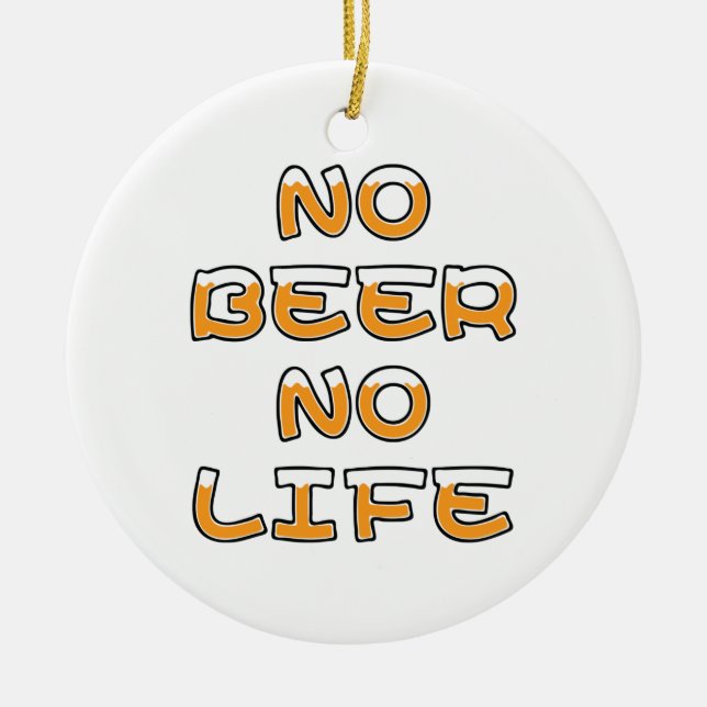 DÉCORATION EN CÉRAMIQUE PAS DE BIÈRE PAS DE VIE (Devant)