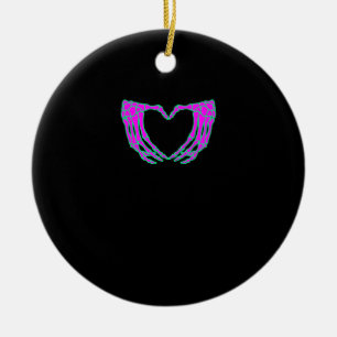 Décoration En Céramique Pastel Goth Vêtements, Skeleton Mains de coeur