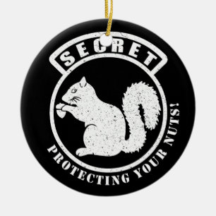 Décoration En Céramique Patch d'écureuil secret pour protéger vos noix
