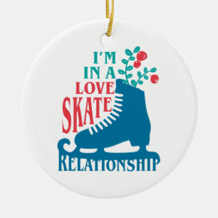 Décoration En Céramique Patinage artistique mignon Je suis dans Love Skate
