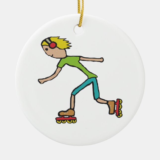 Décoration En Céramique Patinage en ligne (Devant)