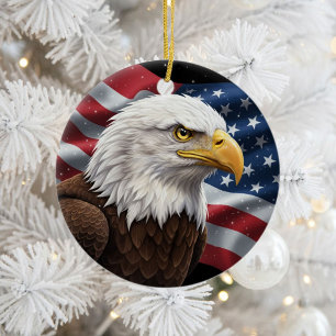 Décoration En Céramique Patriotisme Américain Classique 