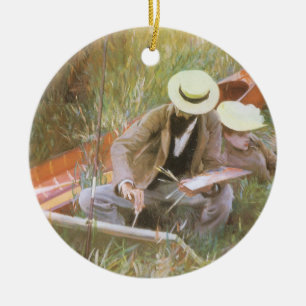 Décoration En Céramique Paul Helleu Sketting with His Wife par JS Sargent