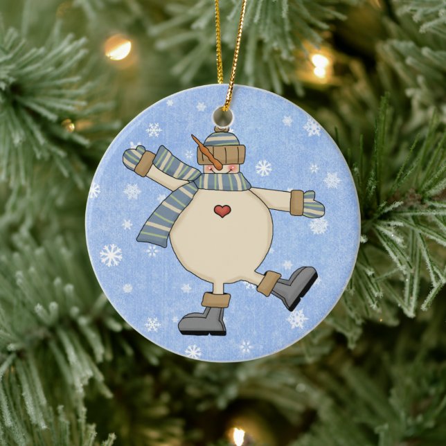 Décoration En Céramique Pays de danse Snowman (Arbre)