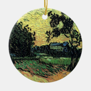 Décoration En Céramique Paysage avec le château d'Auvers par Vincent van G