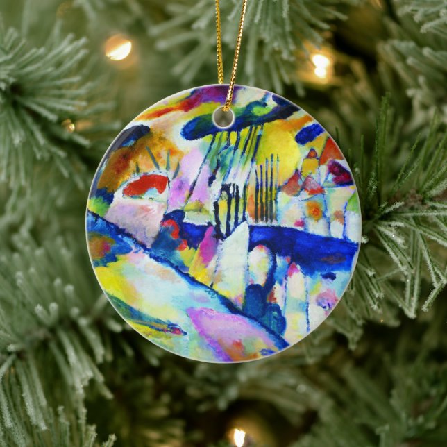 Décoration En Céramique Paysage avec pluie par Wassily Kandinsky (Arbre)