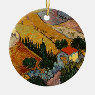 Décoration En Céramique Paysage de Vincent van Gogh   avec la Chambre et