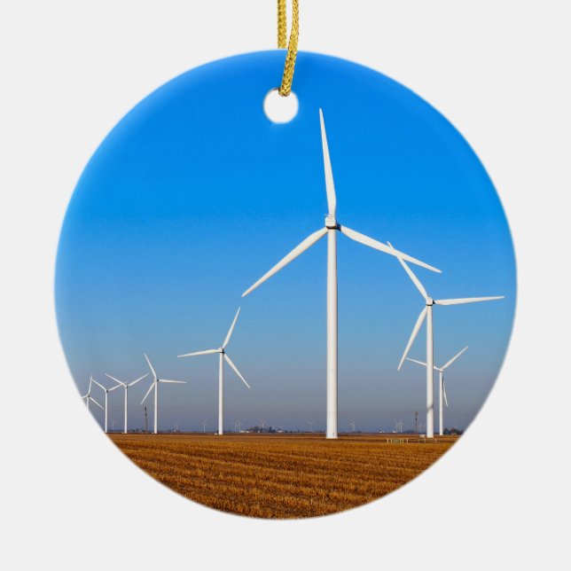 Décoration En Céramique Paysage des éoliennes (Devant)