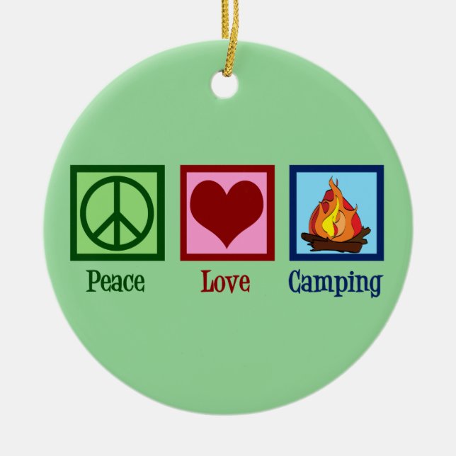 Décoration En Céramique Peace Love Camping (Devant)