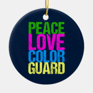 Décoration En Céramique Peace Love Color Guard Garde de couleurs mignonne 