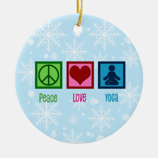 Décoration En Céramique Peace Love Debate Team Ceramic Ornament yoga