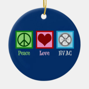 Décoration En Céramique Peace Love HVAC Company
