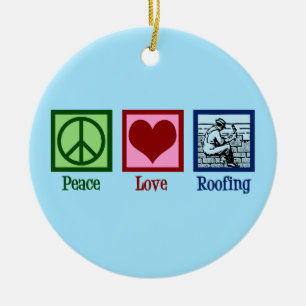 Décoration En Céramique Peace Love Roofing Jote Roof Company