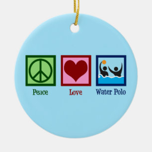 Décoration En Céramique Peace Love Water Polo