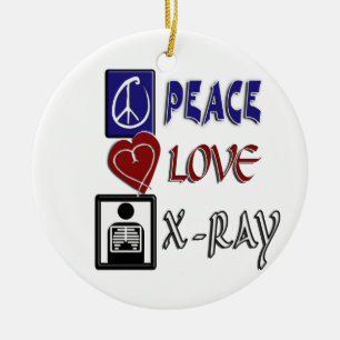 DÉCORATION EN CÉRAMIQUE PEACE LOVE X-RAY RADIOLOGY