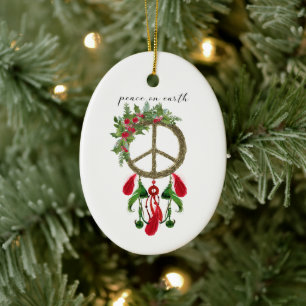 Décoration En Céramique Peace On Earth Dream Catcher Ornament
