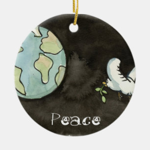 Décoration En Céramique Peace on Earth Ornament