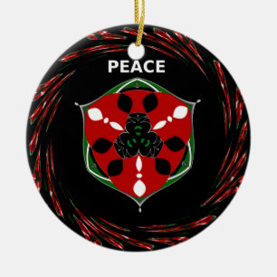 Décoration En Céramique "Peace : with Shield Emblem"
