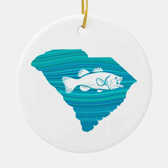 Décoration En Céramique Pêche par vagues en Caroline du Sud (Devant)