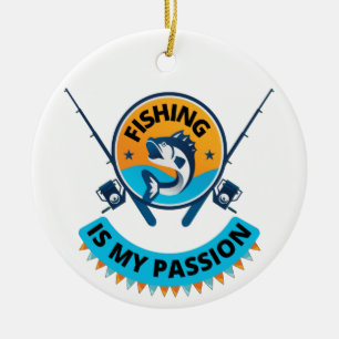 Décoration En Céramique Pêcher c'est ma passion, allons pêcher T-shirt
