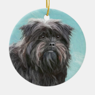 Décoration En Céramique Peinture Affenpinscher - Joli art original chien