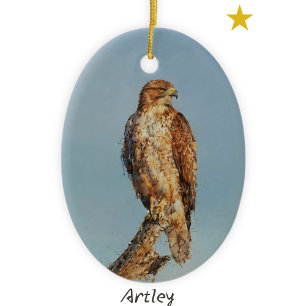 Décoration En Céramique Peinture Bleu Tit Oiseau Personnalisé Année Noël