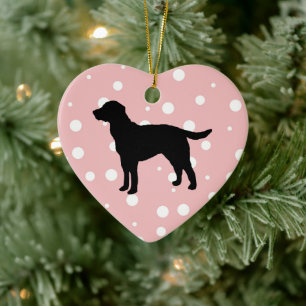 Décoration En Céramique Peinture de chien Silhouette Noël Art céramique Ce