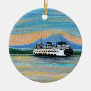Décoration En Céramique Peinture de traversier Sunrise