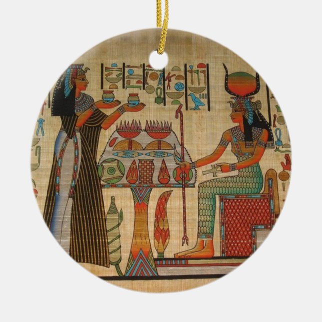 DÉCORATION EN CÉRAMIQUE PEINTURE MURALE DE MUR D'EGYPTE ANTIQUE (Devant)