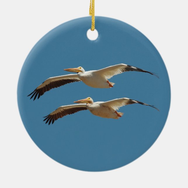 Décoration En Céramique Pélican volant 2 (Dos)
