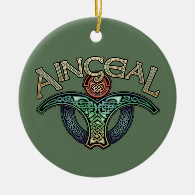 Décoration En Céramique Pendentif/ornement irlandais d'ange (Devant)