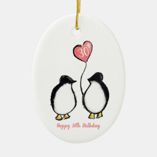 Décoration En Céramique Penguin 30ème anniversaire de naissance de la femm