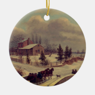 Décoration En Céramique Pennsylvania Winter Scene par Birch :