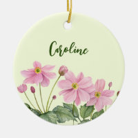 Penser à vous aquarelle rose japonais anémone