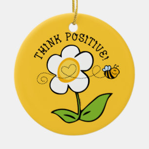 Décoration En Céramique Pensez l'ornement positif de l'abeille TTC