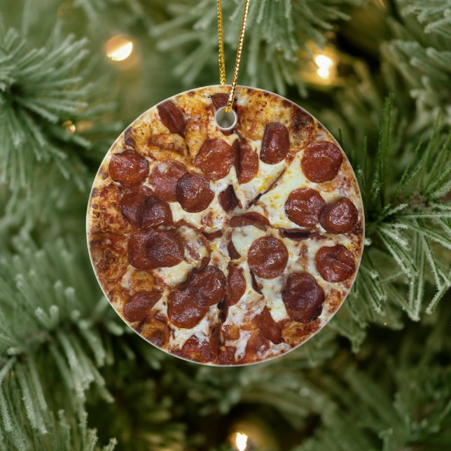 Décoration En Céramique Pepperoni Pizza (Arbre)