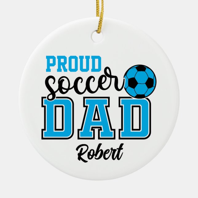 Décoration En Céramique Père de soccer personnalisé (Devant)