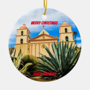 Décoration En Céramique père Noël Barbara California Pittoresque Ornemen