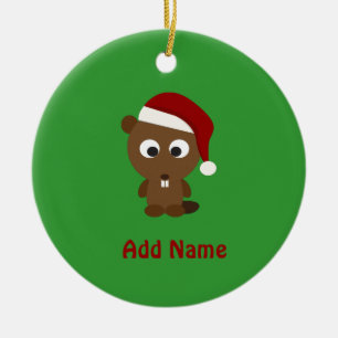 Décoration En Céramique père Noël Beaver