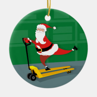 Décoration En Céramique Père Noël équitation d'une palette Jack