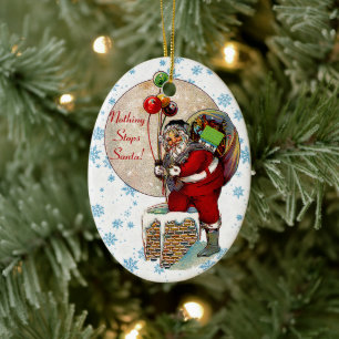 Décoration En Céramique Père Noël et la petite monnaie