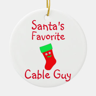 Décoration En Céramique Père Noël Favori Cable Guy Céramique Ornament