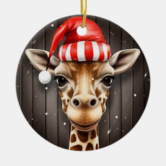 Décoration En Céramique Père Noël Giraffe (Devant)
