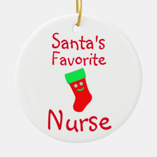 Décoration En Céramique Père Noël Infirmière préférée