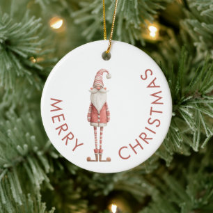 Décoration En Céramique Père Noël joyeux et fantaisiste Joyeux Noël