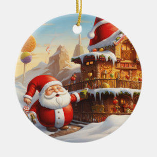 Décoration En Céramique Père Noël lunatique 4
