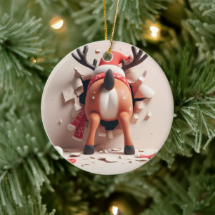 Décoration En Céramique Père Noël, Noël des sottes rennes