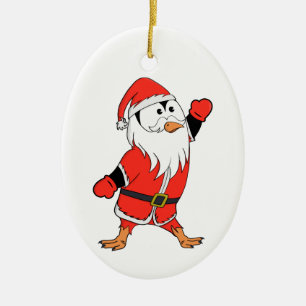 Décoration En Céramique Père Noël Penguin Prêt pour Noël