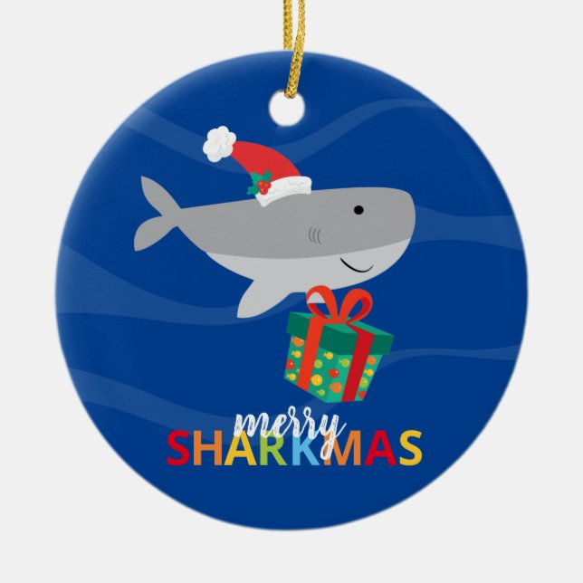 Décoration En Céramique Père Noël Shark (Devant)